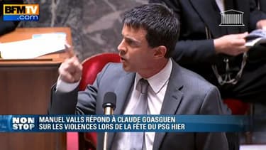 Le ministre de l'Intérieur, Manuel Valls, à l'Assemblée nationale ce mardi.