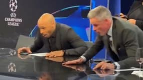 La réaction hallucinée de Thierry Henry et Jamie Carragher sur le plateau de CBS Sports devant le scénario complément fou du match Inter Milan-Barça (4-3, a.p.), le 6 mai 2025