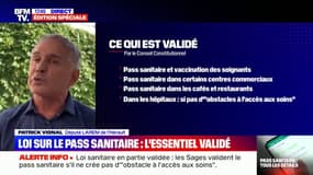 Pour Patrick Vignal, la décision du Conseil constitutionnel sur la loi sanitaire est "juste et sage"