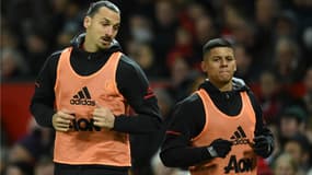 Zlatan Ibrahimovic et Marcos Rojo