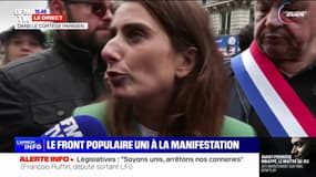 Manifestation anti-RN à Paris: "Je n'avais pas vu autant de monde en manifestation depuis la réforme des retraites", observe Marine Tondelier (EELV)