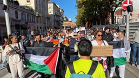 La manifestation pour la paix en Palestine organisée le 28 octobre 2023 à Nice (photo d'illustration)