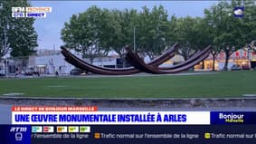 Arles: une œuvre monumentale installée place Lamartine