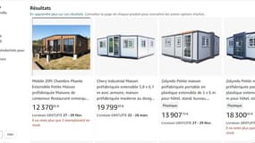 Des maison préfabriquées sont en vente sur Amazon