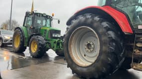 Des agriculteurs mobilisés à Arras le lundi 25 novembre 2024.