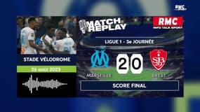 OM 2-0 Brest : Marseille réaliste, le goal replay avec les commentaires RMC