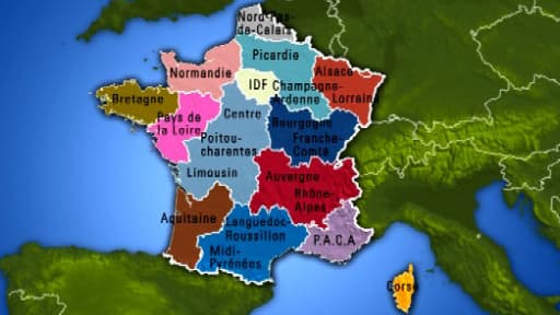 Le projet annoncé par François Hollande prévoit de ramener de 22 à 14 le nombre de régions.