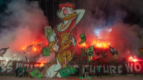 Un tifo des supporters du Wydad