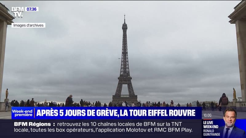 Après cinq jours de grève, la Tour Eiffel rouvre au public ce dimanche