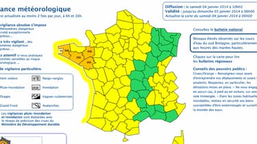 Si l'alerte vagues-submersion a été levée, quatre départements bretons restent placés en vigilance "crues".