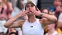 Elina Svitolina lors de sa qualification pour les quarts de finale de Wimbledon, 9 juillet 2023