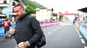 Bradley Wiggins consultant sur le Tour d'Itallie, le 24 mai 2022