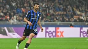 Mehdi Taremi lors du match Inter Milan-Etoile rouge de Belgrade (4-0, Ligu edes champions), le 1er octobre 2024 