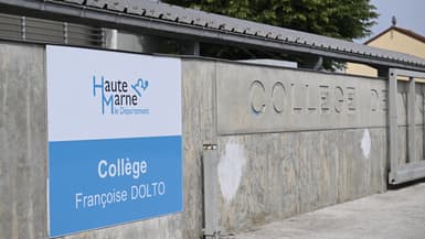 Cette photographie montre une vue du collège Françoise Dolto, où une assistante d'éducation de 31 ans avait été poignardée par un élève de 15 ans lors d'une fouille de sac à Nogent, dans l'est de la France, le 10 juin 2025.