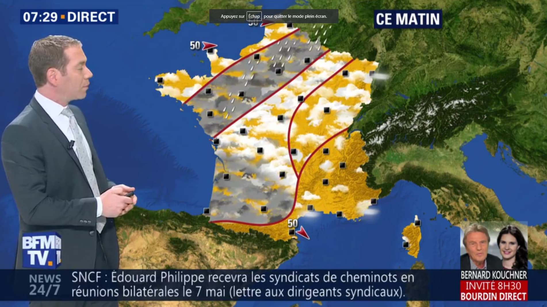 Météo du mercredi 25 avril au matin. 
