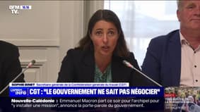 Grèves dans les transports: "Le gouvernement ne sait pas négocier", affirme Sophie Binet, secrétaire générale de la CGT