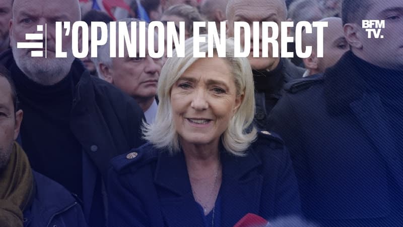 Marine Le Pen à la marche contre l'antisémitisme à Paris le 12 novembre 2023