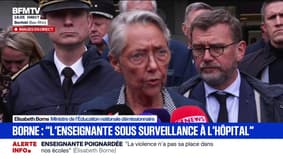 Enseignante poignardée en classe: "Je mesure l'émotion dans toute la communauté éducative au-delà de ce collège", assure Élisabeth Borne, ministre de l'Éducation nationale démissionnaire