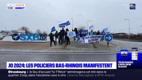 JO 2024: les policers bas-rhinois manifestent