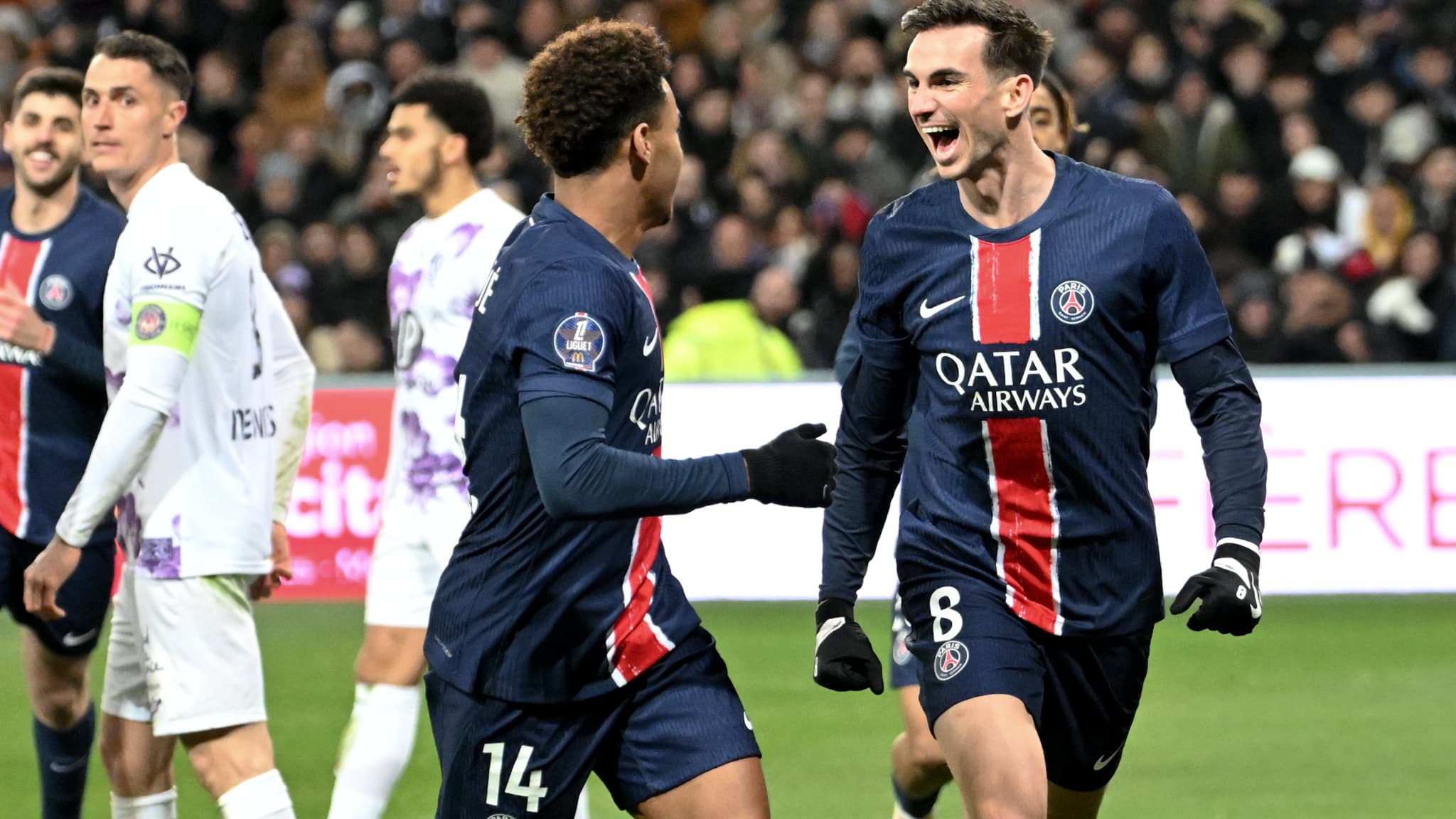 Fabian Ruiz ouvre le score face à Toulouse.