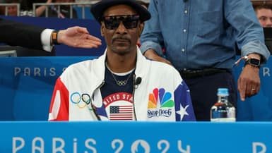 Le rappeur américain Snoop Dogg lors des épreuves de judo aux JO de Paris, le 1er août 2024