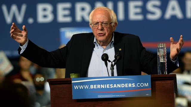 Bernie Sanders en meeting à Boston, dans le Massachusetts, le 3 octobre. 