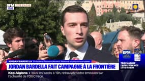 Menton: Jordan Bardella en visite à la frontière, Cédric Hérou sur place