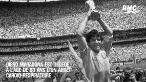 Diego Maradona décède d'un arrêt cardio-respiratoire à 60 ans
