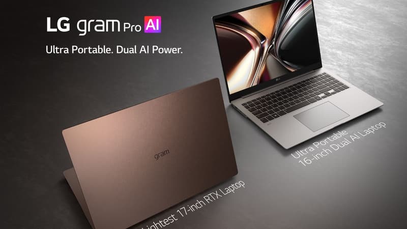 CES 2026: LG dévoile de nouveaux ultraportables Gram, toujours plus fins, toujours plus légers, même avec une "vraie" carte graphique
