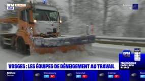 Vosges: les équipes de déneigement au travail