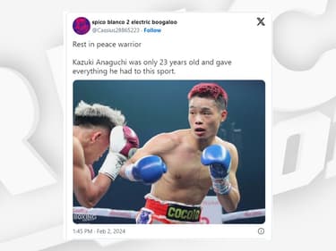 Le boxeur japonais Kazuki Anaguchi