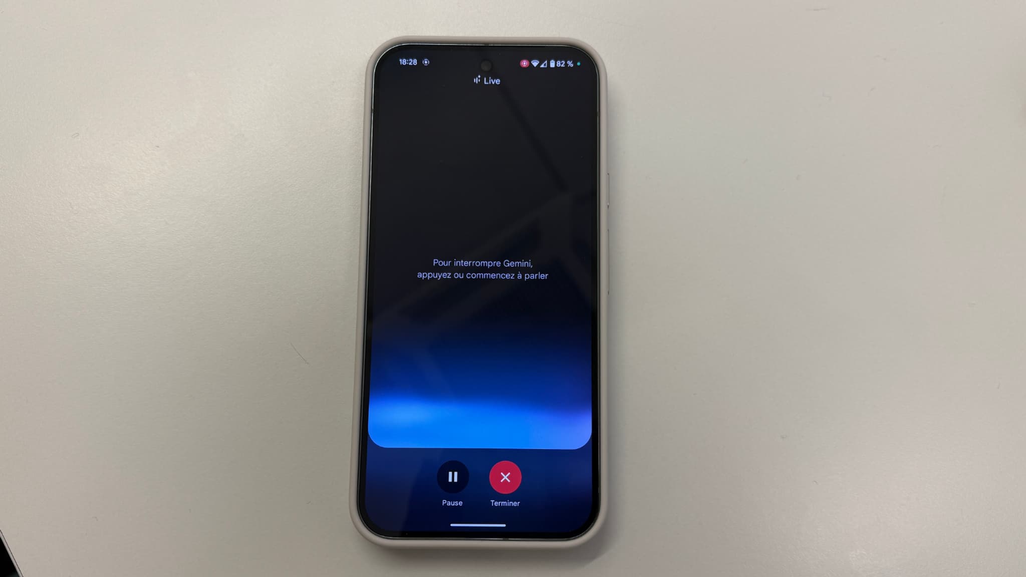 Gemini Live sur smartphone