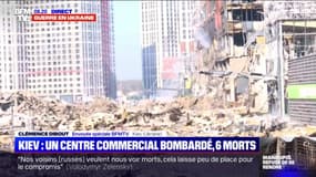 Guerre en Ukraine: les images des dégâts dans le quartier du centre commercial bombardé à Kiev