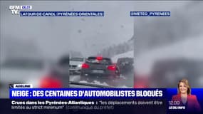 Dans les Pyrénées, des centaines d'automobilistes bloqués à cause de la neige