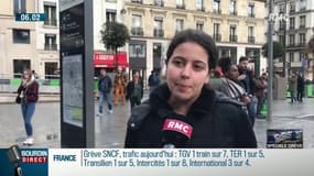 Shéhérazade, étudiante, craint que les grèves ne la pénalise pour les examens: "Je finis les cours à 17h et j'arrive chez moi à 22h!"