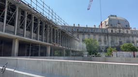 Le chantier du groupe scolaire Marceau, qui devrait ouvrir ses portes à la rentrée 2024 dans le quartier de la Belle de Mai.