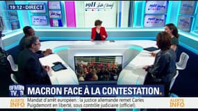 Emmanuel Macron face à la contestation