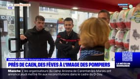 Une boulangerie du Calvados propose des fèves à l'effigie des pompiers