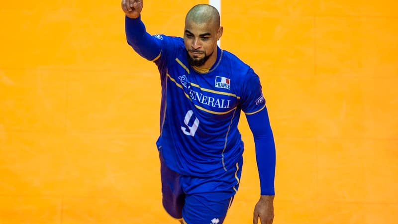 Earvin Ngapeth sous le maillot de l'équipe de France