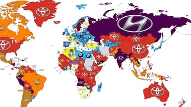 La carte des marques automobiles les plus recherchées sur internet livre certaines surprises