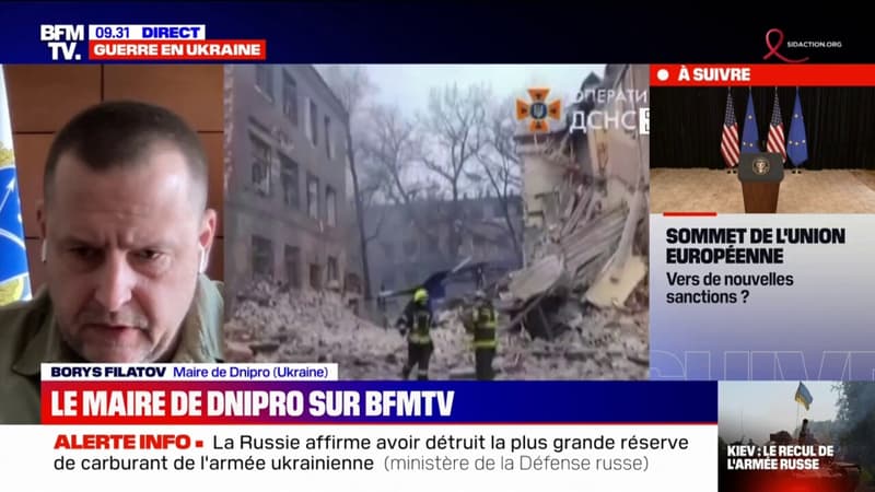 Guerre en Ukraine: le maire de Dnipro affirme sur BFMTV qu'un habitant sur cinq a quitté la ville