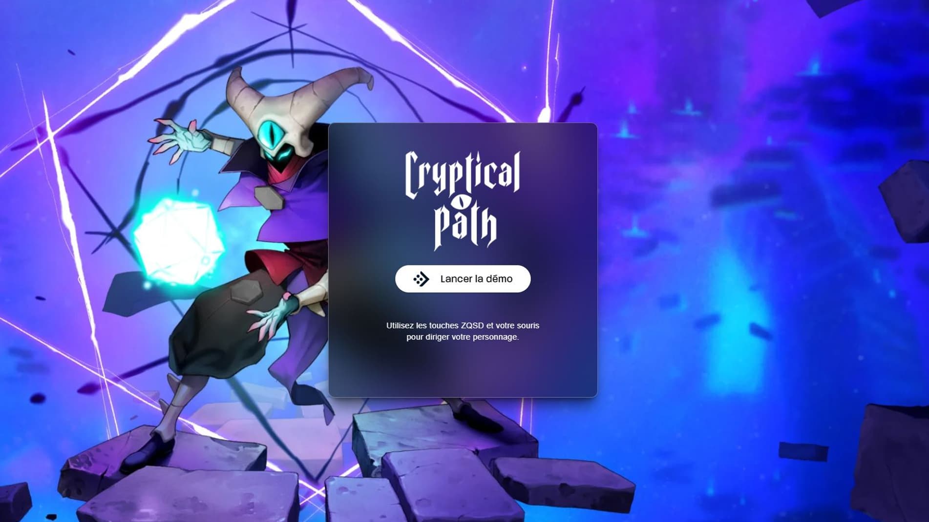Une fois sur la page de Playruo, il suffit de cliquer sur "lancer la démo" pour jouer au jeu, sans installation, depuis le navigateur.