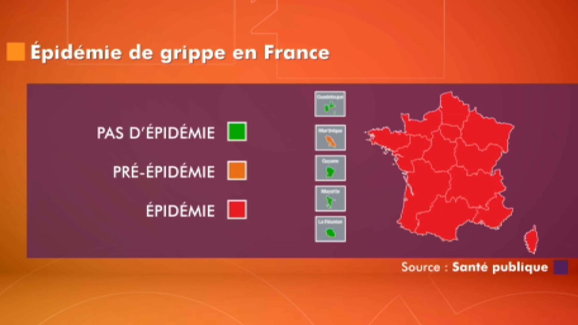 Toutes les régions en France sont touchées par l'épidémie de grippe Toutes les régions en France sont touchées par l'épidémie de grippe