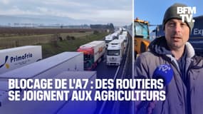 "On a décidé de converger avec les agriculteurs": des routiers se joignent aux agriculteurs pour bloquer l'A7