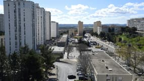 Le quartier de Pissevin, le 27 mars 2021 à Nîmes, dans le Gard