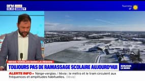 Neige et verglas dans les Hauts-de-France: toujours pas de ramassage scolaire ce vendredi