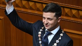 Volodymyr Zelensky lors de son adresse à la Nation