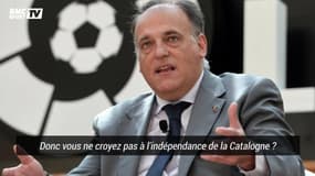 "L'indépendance de la Catalogne serait un désastre" avertissait le président de la Liga