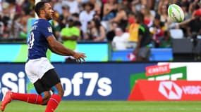 Varian Pasquet lors du match de rugby à sept France-Espagne, le 09/12/2023 en Afrique du Sud