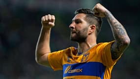 André-Pierre Gignac avec les Tigres de Monterrey, le 18 janvier 2024